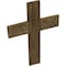 Ekena Millwork 16"W x 24"H x 1 1/2"D Vintage Farmhouse Cross, Barnwood Decor Collection, Reclaimed Grey DECR016X024X1500CRSGY - alternate 2